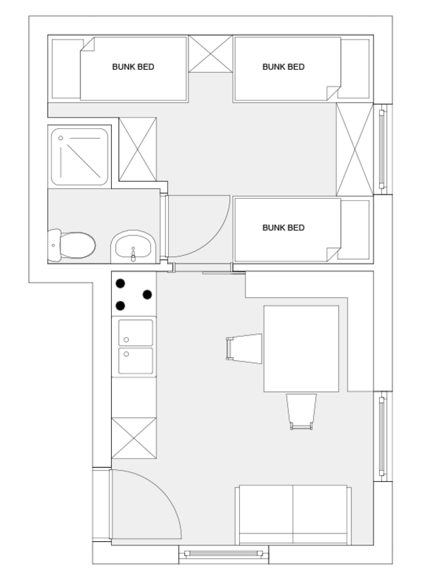Grundriss Hütte Natur groß